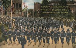 The Great Naval Parade of American Sailors at Sydney, Australia, August 23, 1908 Great White Fleet Postcard Postcard Postcard