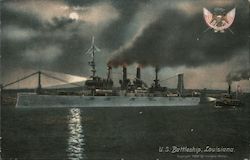 U.S. Battleship Louisiana Great White Fleet Postcard Postcard Postcard