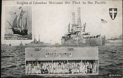 Knights of Columbus Welcome the Fleet to the Pacific Great White Fleet Postcard Postcard Postcard