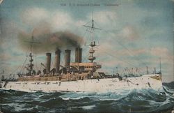 U.S. Armored Cruiser "California" Great White Fleet Postcard Postcard Postcard