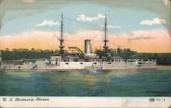 U. S. Battleship Illinois Postcard