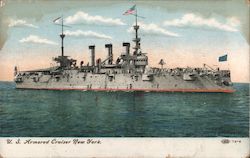 U.S. Armored Cruiser New York Postcard