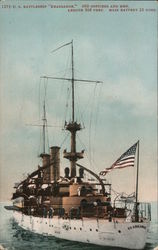 U.S. Battleship "Kharsarge" Great White Fleet Postcard Postcard Postcard