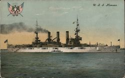 U.S.S. Kansas Great White Fleet Postcard Postcard Postcard