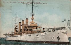 U.S. Battleship "New Jersey." Postcard