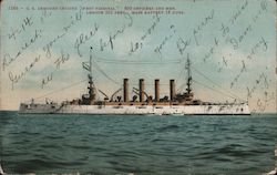 U.S. Armored Cruiser "West Virginia" Postcard