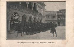 Utah Brigade Occupying Palacio Municipal , Veracruz Great White Fleet Postcard Postcard Postcard