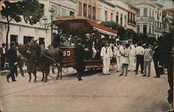 American Sailors Ashore at Rio De Jeneiro, Brazil Great White Fleet Postcard Postcard Postcard