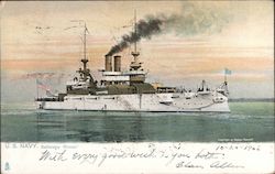 U.S. Navy Battleship Illinois Postcard