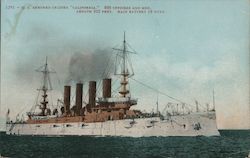 U.S. Armored Cruiser "California." Postcard