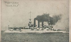 The Battleship "Kansas" Postcard