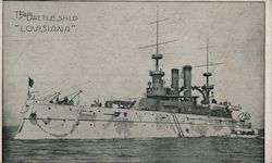 The Battleship "Louisiana" Postcard