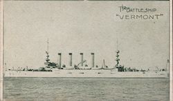 The Battleship "Vermont" Postcard