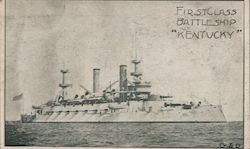 First Class Battleship "Kentucky" Postcard