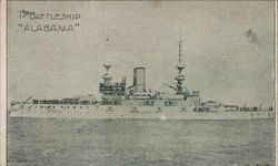 The Battleship "Alabama" Postcard