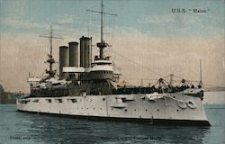 U.S.S. "Maine"--Photo, only; Copyright 1907 by Enrique Muller Postcard