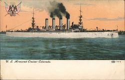 U. S. Armored Cruiser Colorado Great White Fleet Postcard Postcard Postcard