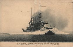 U.S. Battleship "Nebraska" Postcard