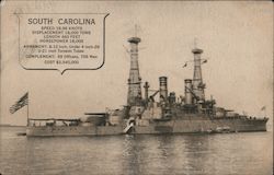 Battleship South Carolina Postcard