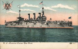 U.S. Armored Cruiser New York Postcard