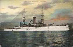 9619 U.S. Battleship "Wisconsin" Postcard