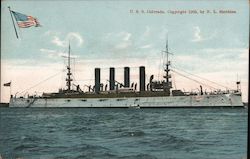 U.S.S. Colorado Great White Fleet Postcard Postcard Postcard