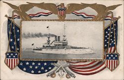 U.S. Battleship Illinois Postcard