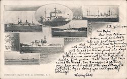 Some San Francisco Built Warships Great White Fleet Postcard Postcard Postcard