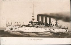 U.S.S. California Great White Fleet Postcard Postcard Postcard