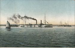 U.S. War Vessels, Pacific Coast Great White Fleet Postcard Postcard Postcard