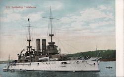 U.S. Battleship Alabama Great White Fleet Postcard Postcard Postcard