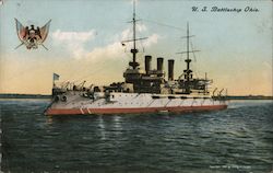 U. S. Battleship Ohio Postcard