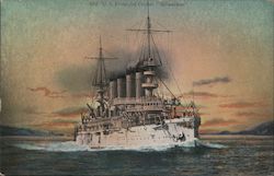 U.S. Protected Cruiser "Milwaukee" Postcard