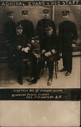 Admiral Evans & His Staff Postcard