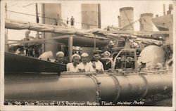 No. 34 Deck scene of U.S. destroyer. Pacific Fleet - Weidner photo Great White Fleet Postcard Postcard Postcard