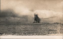 Battleship entering San Francisco Bay Great White Fleet Postcard Postcard Postcard