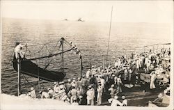 Sailors on the Deck of a Ship Great White Fleet Postcard Postcard Postcard