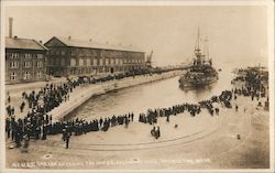 U.S.S. Oregon entering Dry Dock Bremerton, WA Great White Fleet Postcard Postcard Postcard