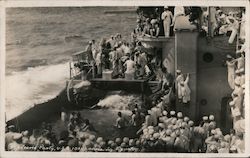 Neptune Party. U.S.S. Idaho crossing the equator Great White Fleet Postcard Postcard Postcard