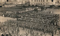 Military Men Standing at Attention Great White Fleet Postcard Postcard Postcard