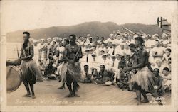 Samoan War Dance - U.S.S.Pennsylvania Postcard