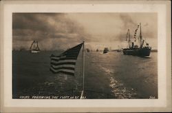 Ships Following the Fleet in S.F. Bay Postcard