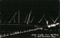 Lights from the US Navy in San Francisco Bay Postcard