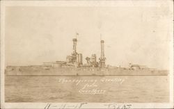 Thanksgiving Greetings from Over There Great White Fleet Postcard Postcard Postcard