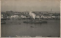 U.S.S. Stribling - Venezia Great White Fleet Postcard Postcard Postcard