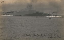 Atlantic Fleet Entering San Francisco Bay Great White Fleet Postcard Postcard Postcard