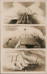 The Mississippi Taking Water Over the Bow Great White Fleet Postcard Postcard Postcard