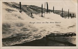 Rough Seas on the New Mexico Great White Fleet Postcard Postcard Postcard