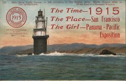 Mile Rock Light House, at the entrance to the Golden Gate. Postcard