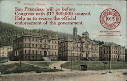 Affiliated Colleges, U.C. San Francisco. Sutro Forest in Background 1915 Panama-Pacific Exposition Postcard Postcard Postcard